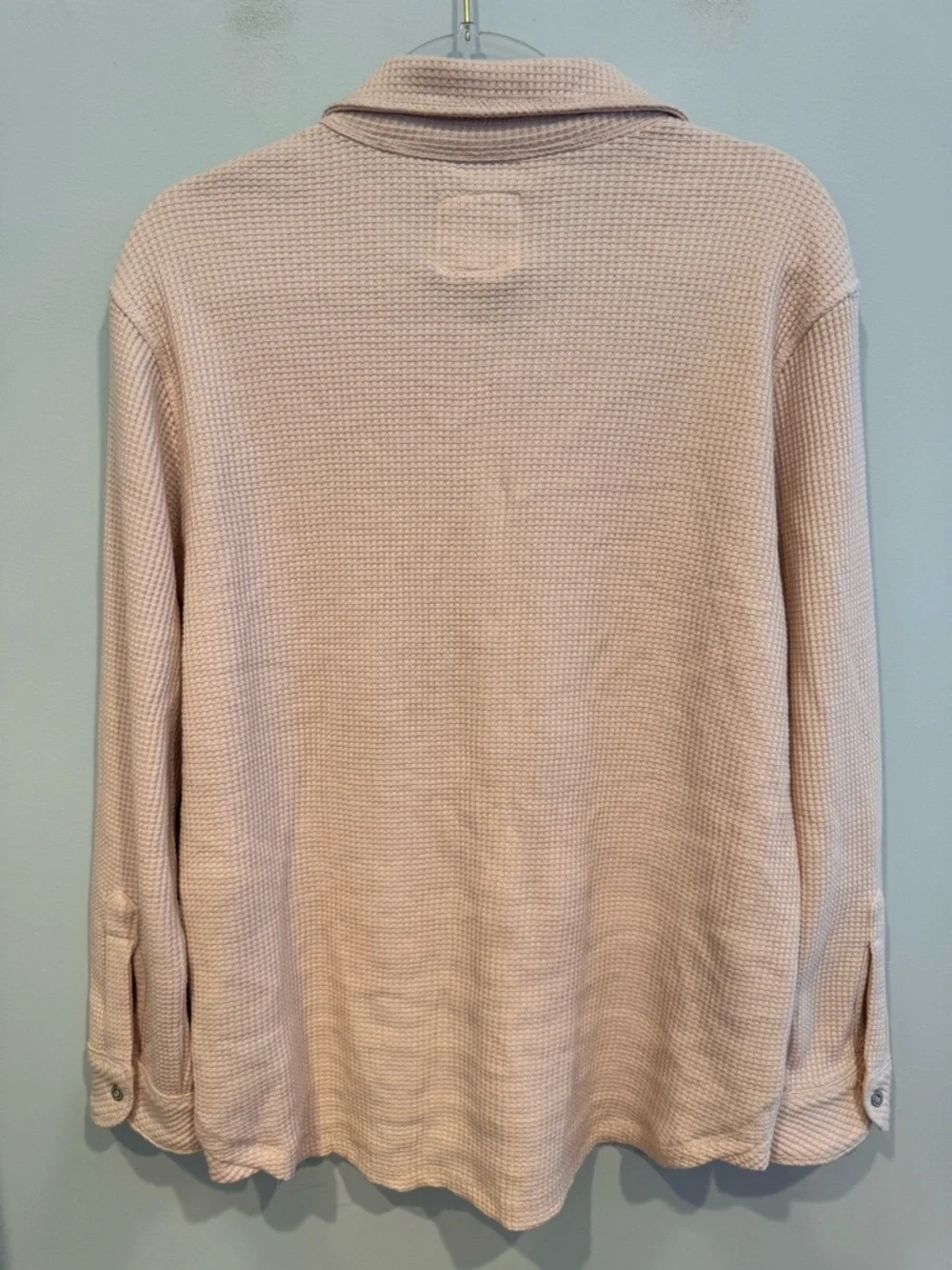 NWT C&C California Waffle Knit Pink Button Down Size M - Picture 5 of 8